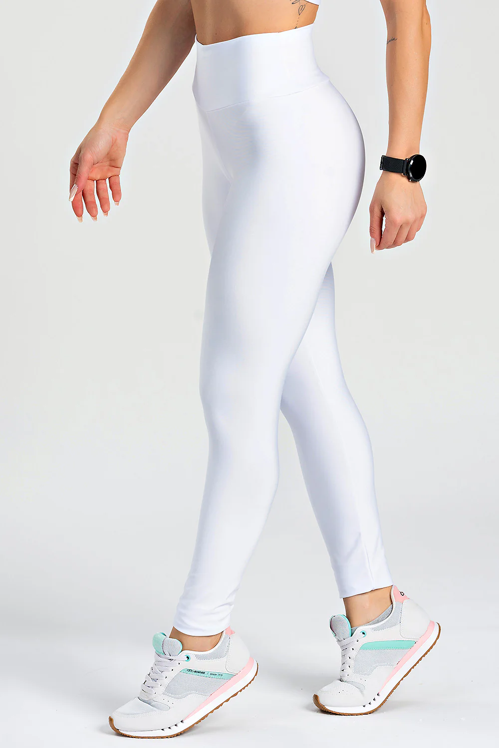 Legging Básica Lisa Branca - Image 3