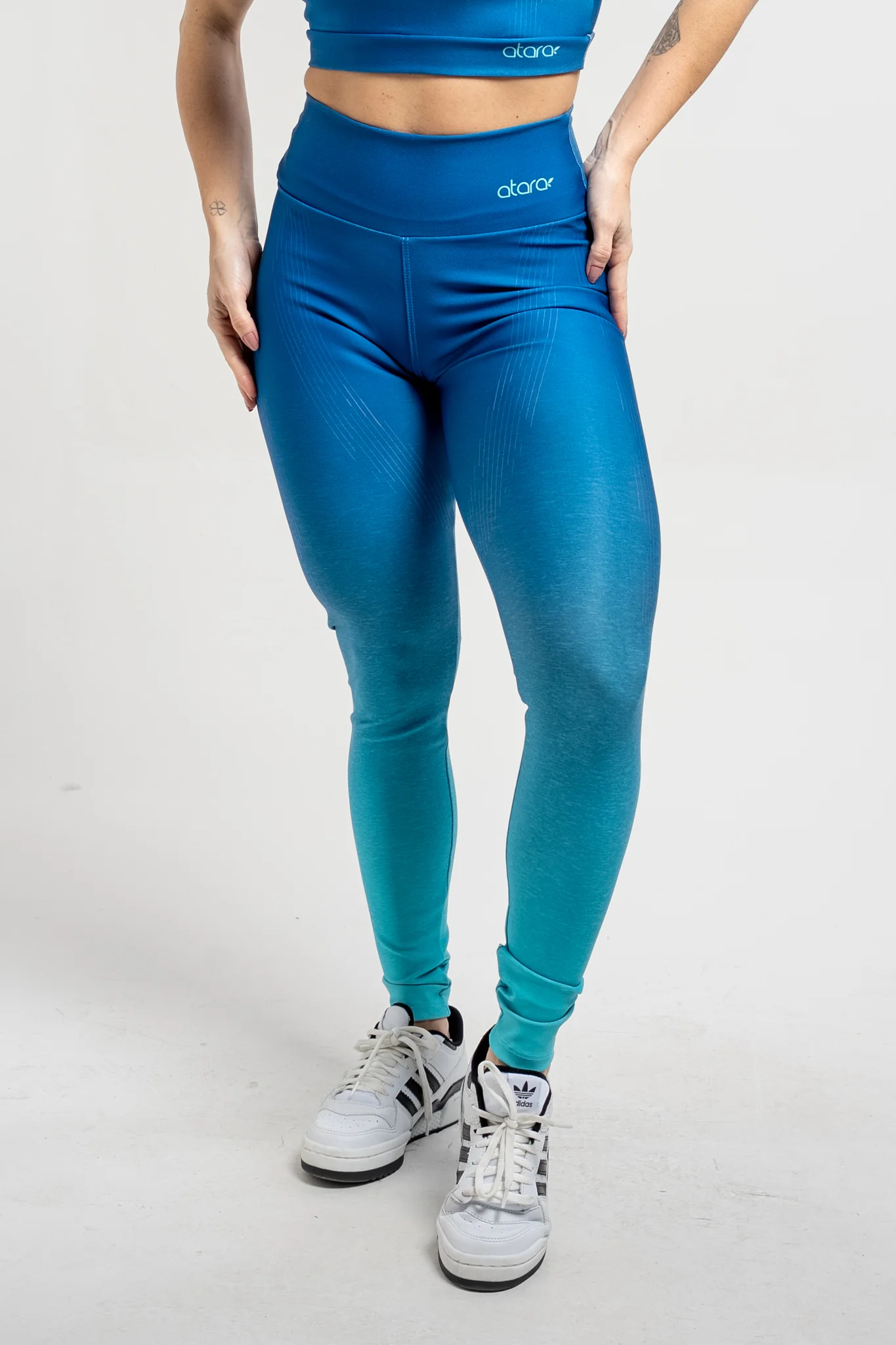 Legging Estampa Immersion Marinho e Verde Água