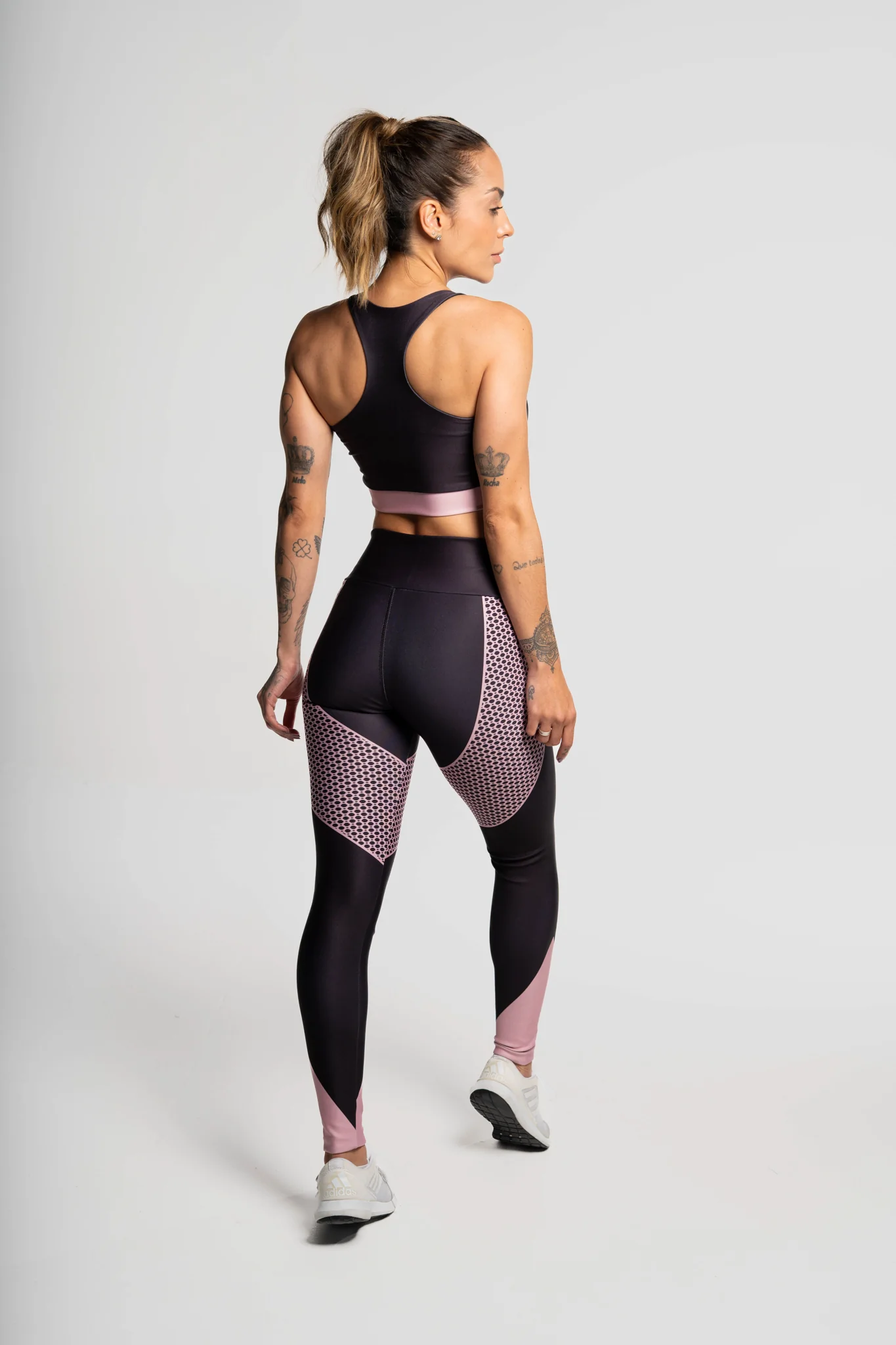 Legging Estampa Localizada Renda Rosa - Image 4