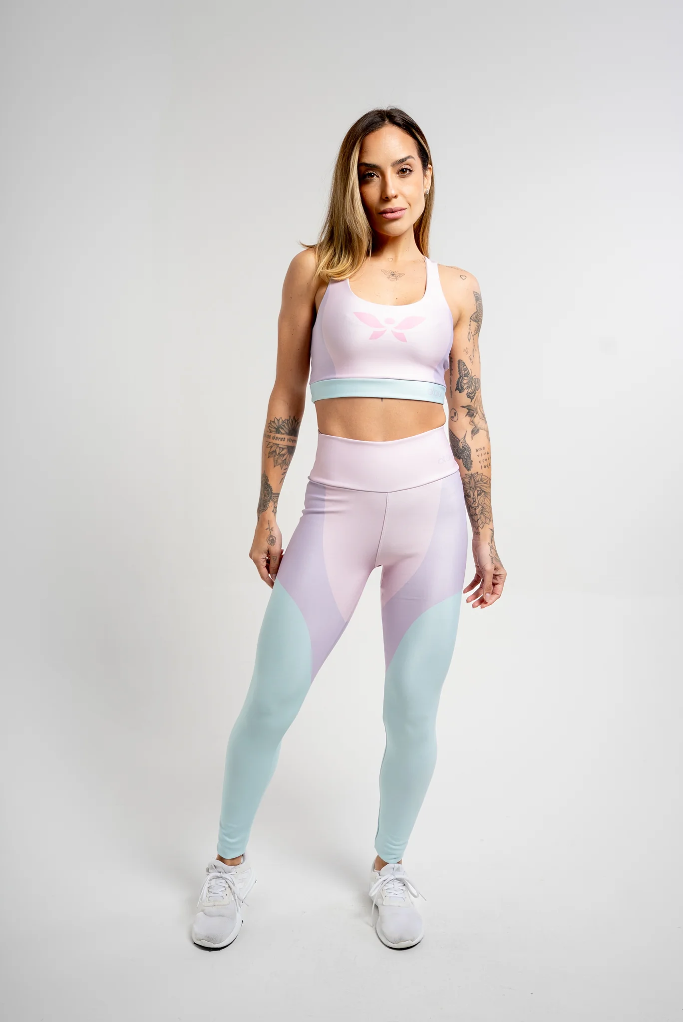 Legging Estampa Localizada Três Cores Rosa - Image 3