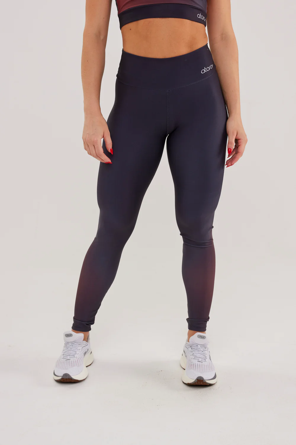 Legging Gradient Black and Red