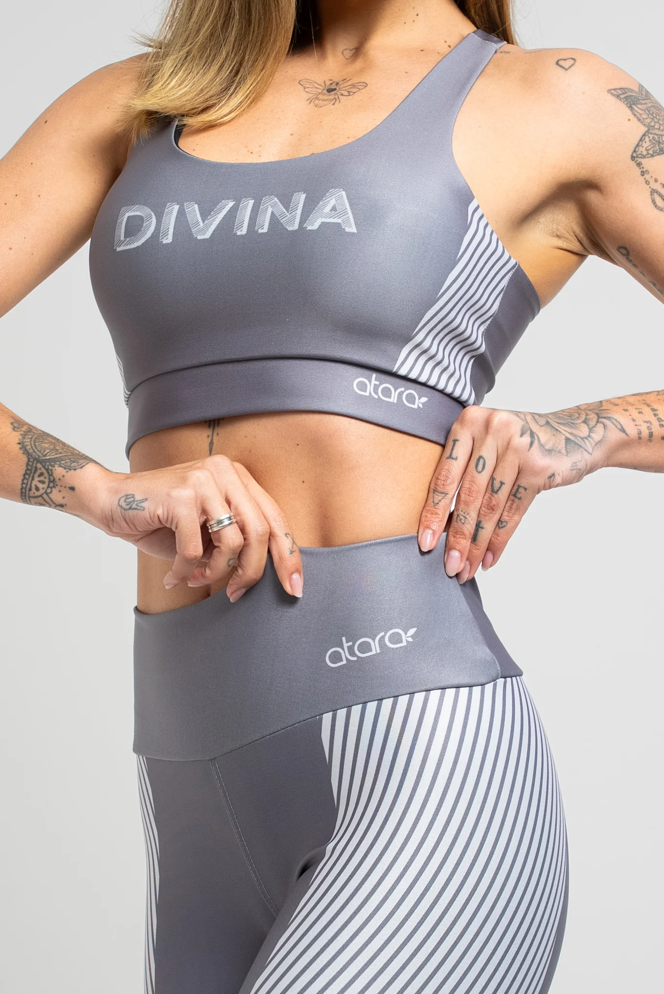 Legging Listra Cinza - Image 3