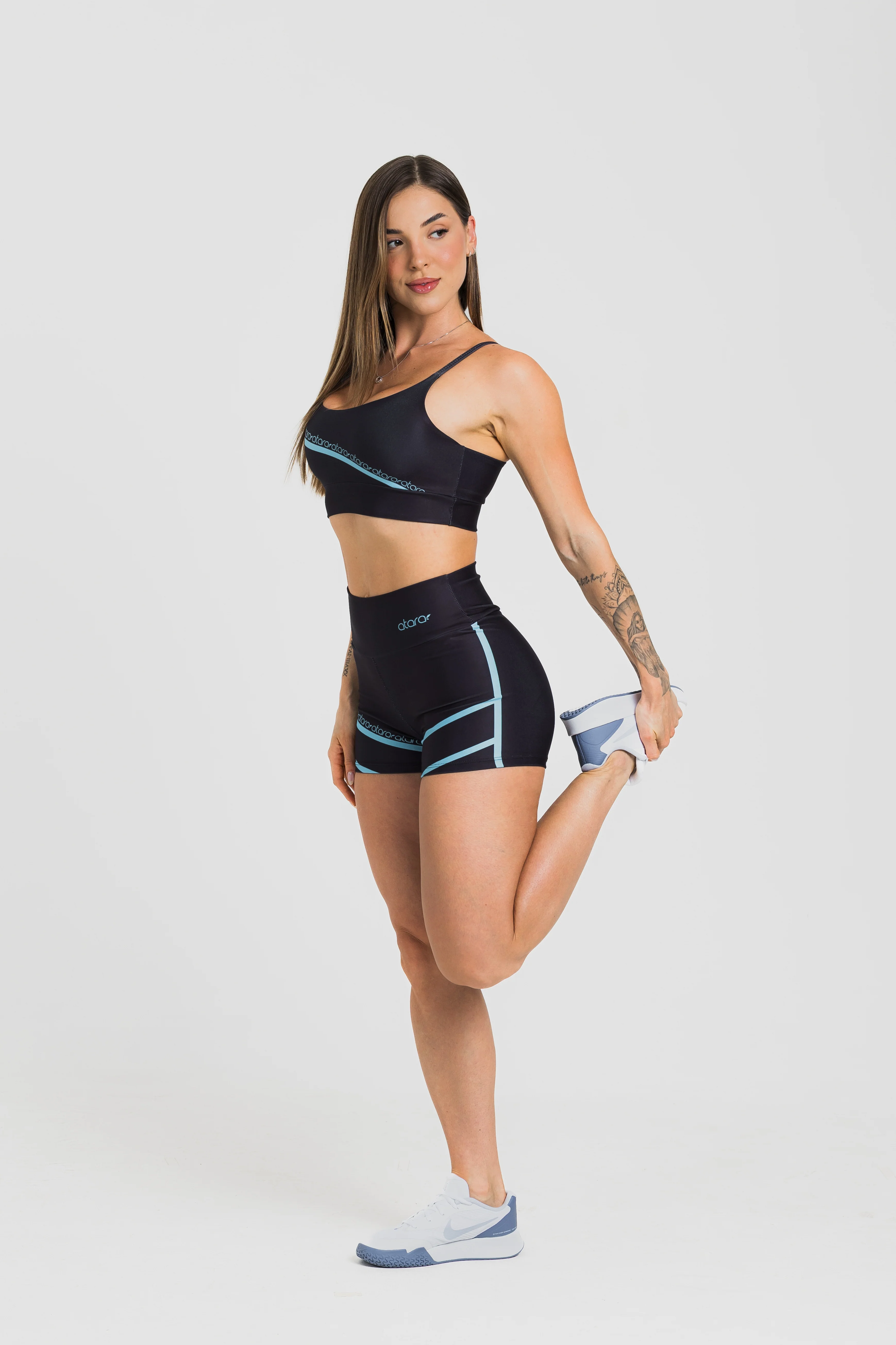 Shorts Curto Black and Blue - Image 5