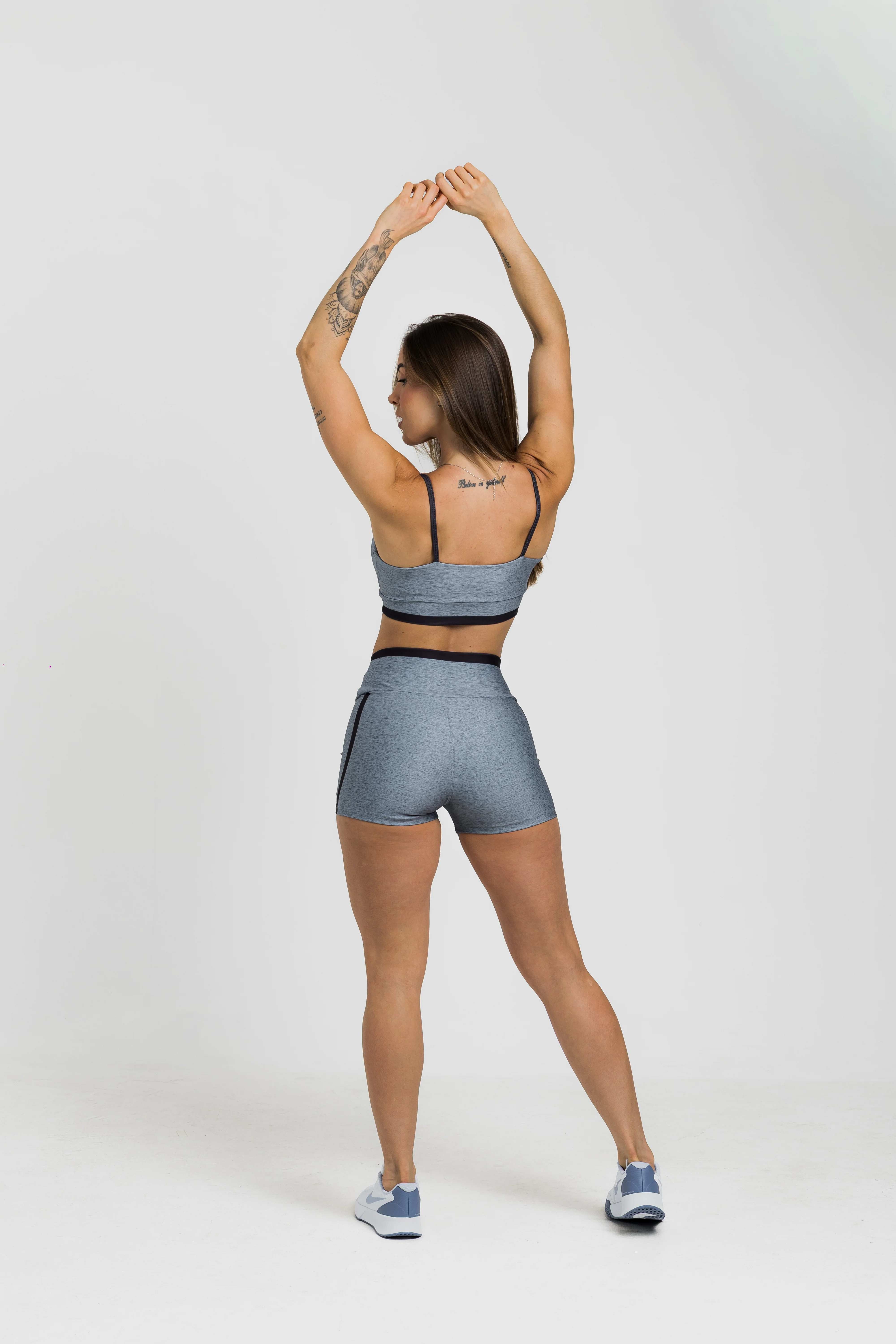 Shorts Curto Melange Black - Image 5