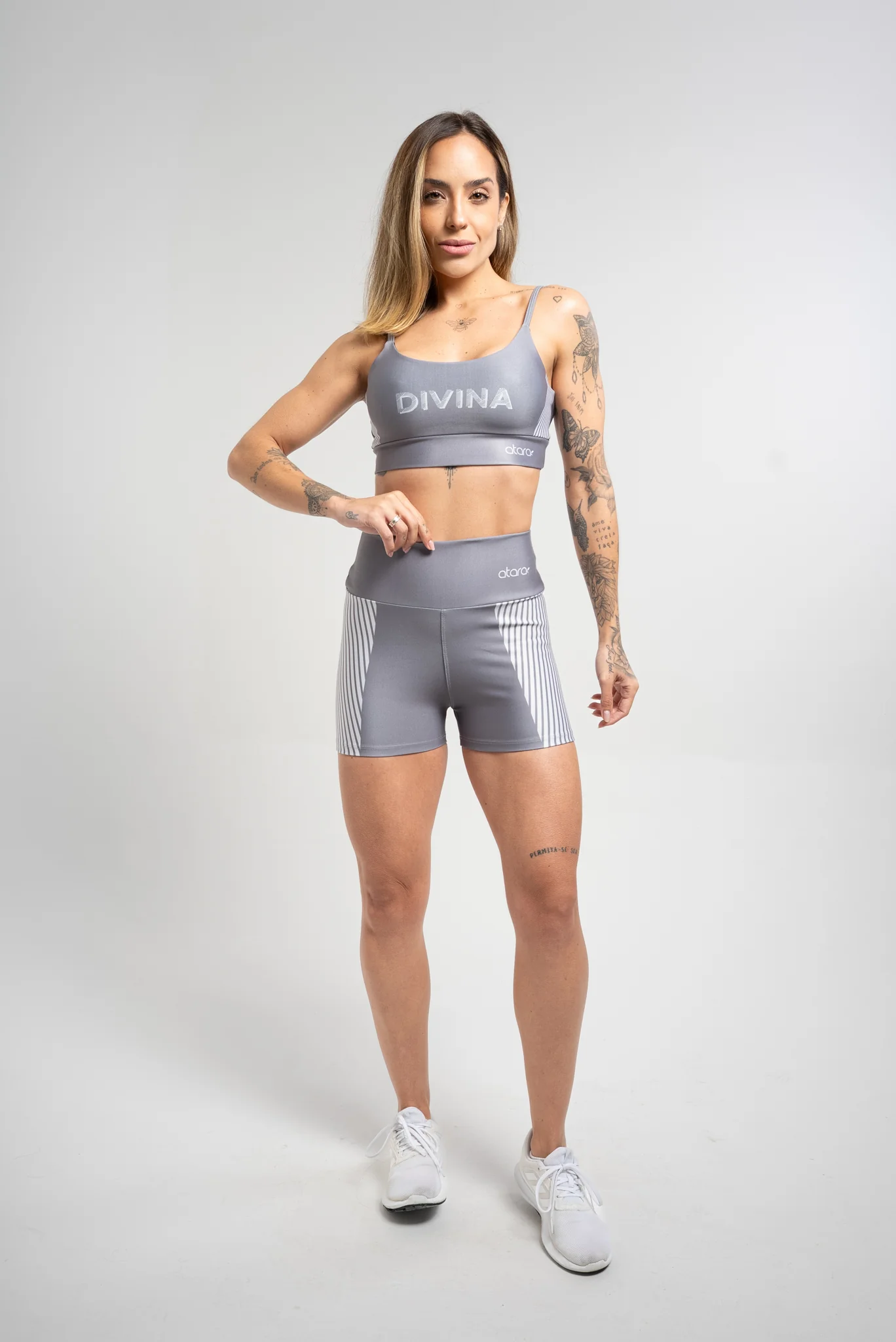 Shorts Listra Cinza - Image 2