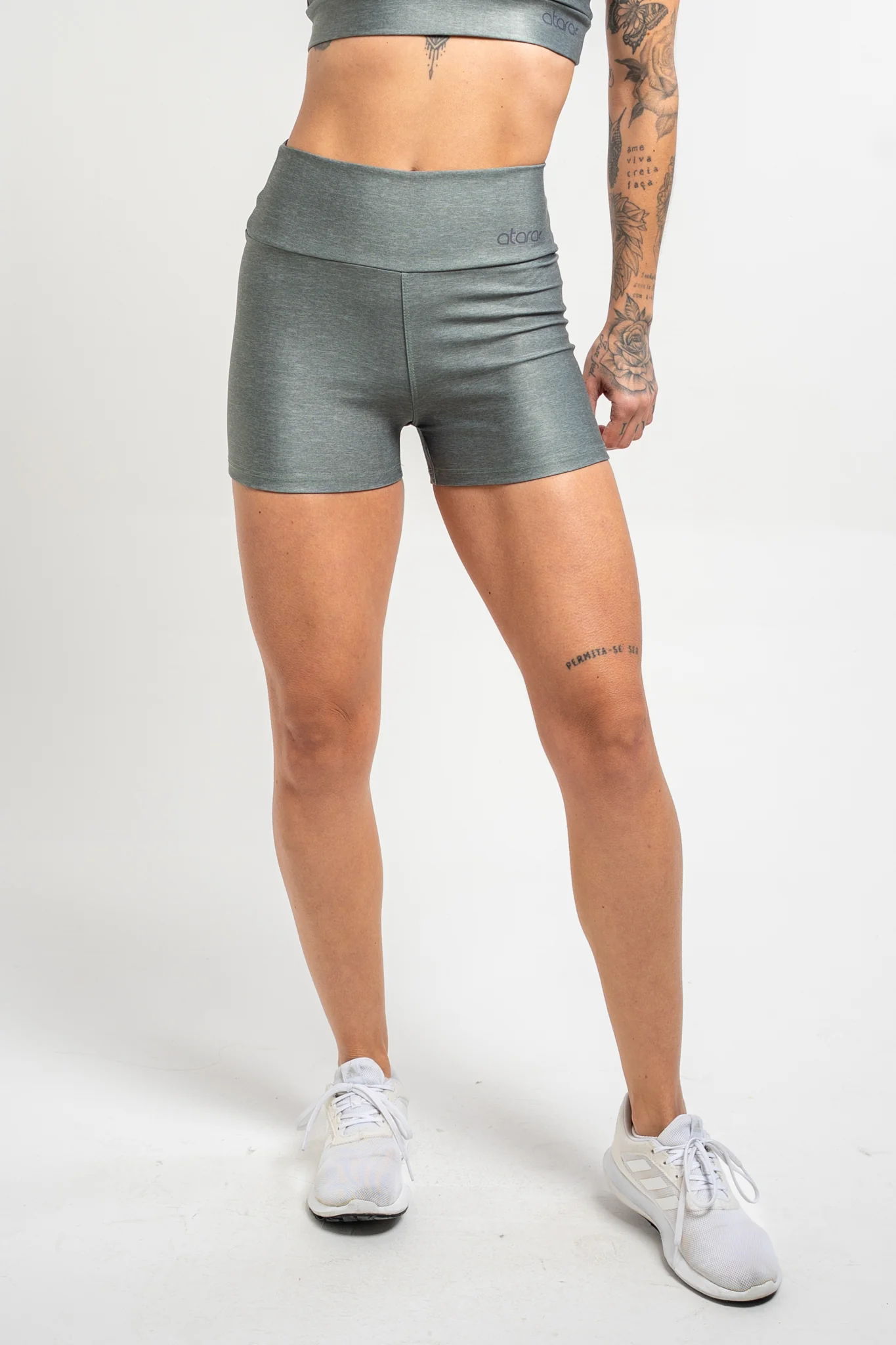 Shorts Mescla Verde Escuro