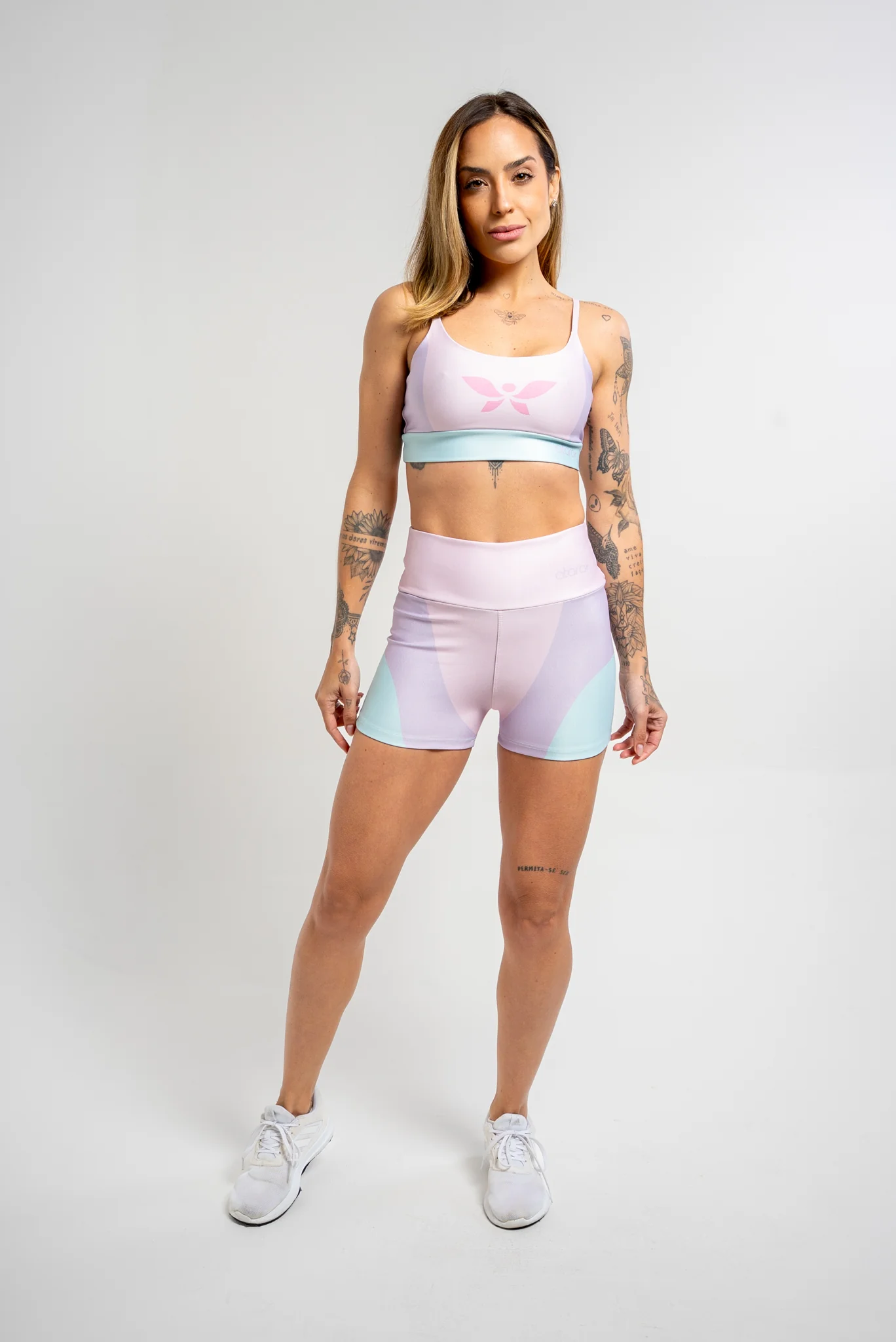 Shorts Três Cores Rosa - Image 2