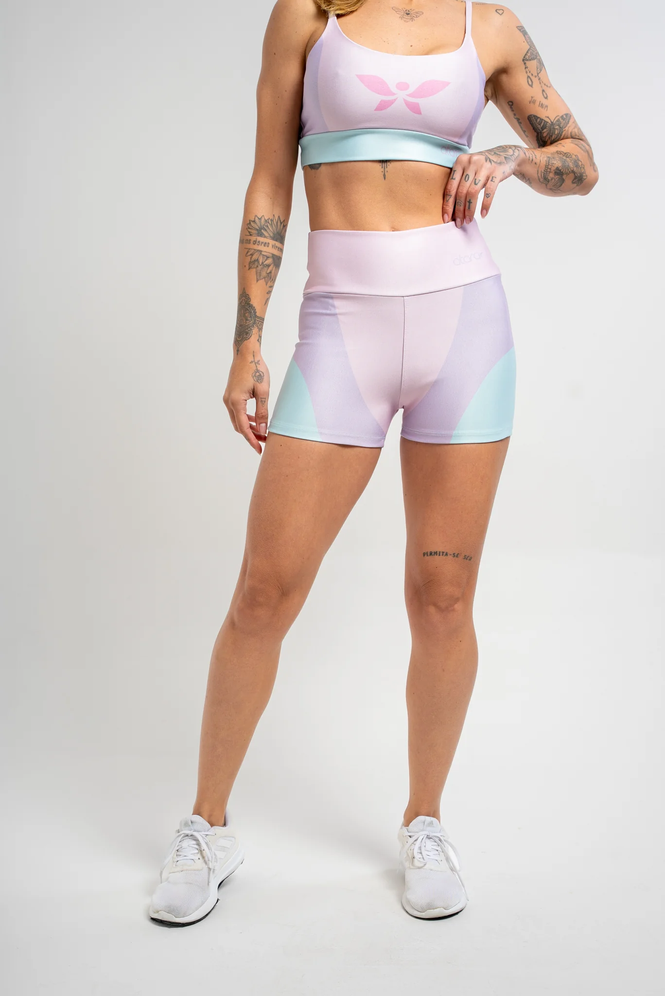 Shorts Três Cores Rosa - Image 3