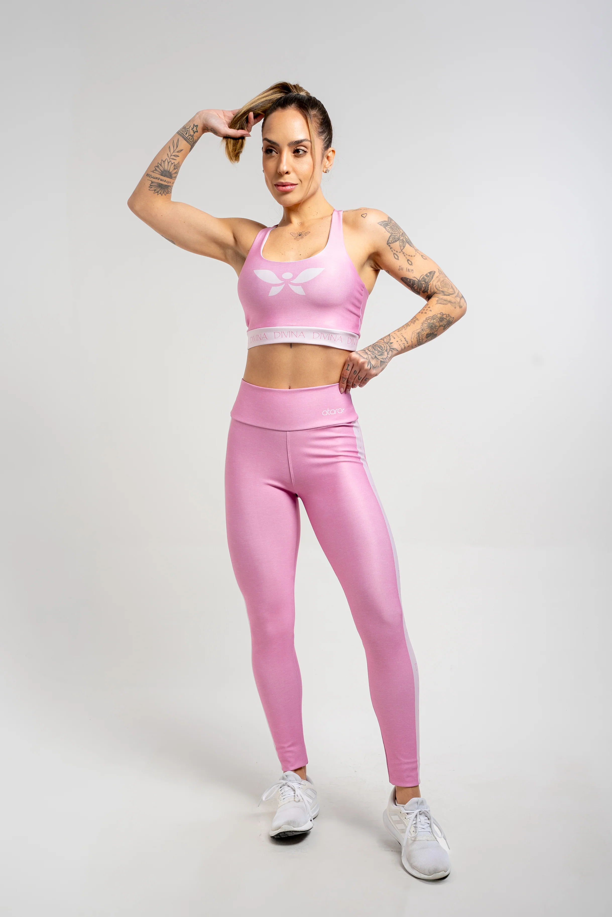 Top Nadador Estampa Mescla Rosa - Image 4